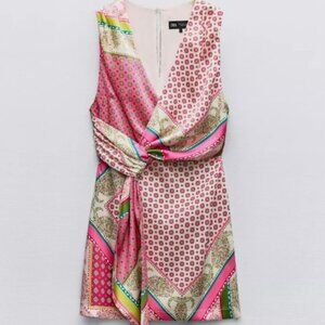 ZARA COLORFUL PATCHWORK DRESS - SIZE XS